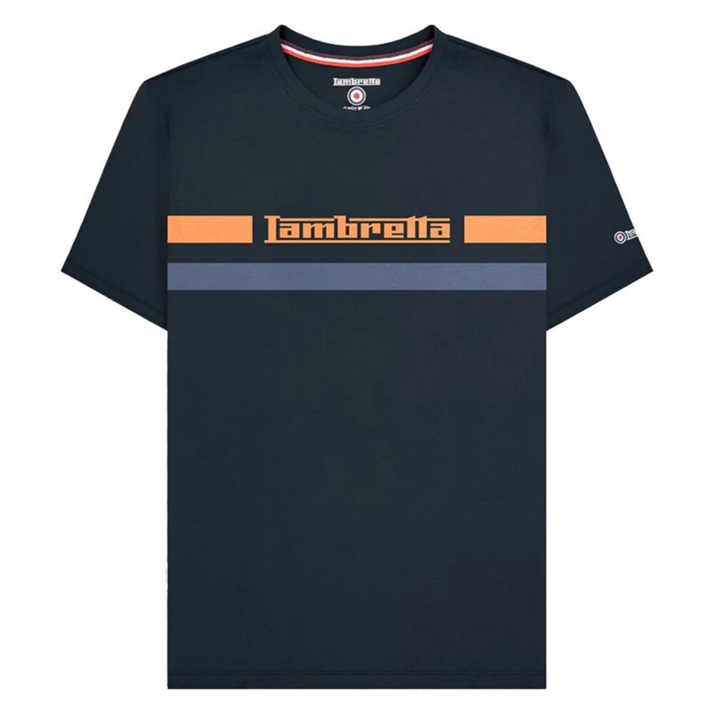Lambretta Mens Chest Stripe T-Shirt / Navy
